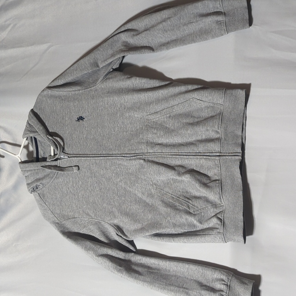 U.S Polo Assn. Men's Size Medium Grey Zip Up Hoodie